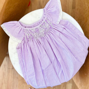 24m/2t Remember Nguyen Smocked Bishop Purple Dress